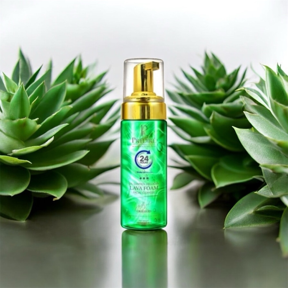 NEW-Oil Control Teal Lava Foam Facial Cleanser W/Collagen & StemCell Technology
